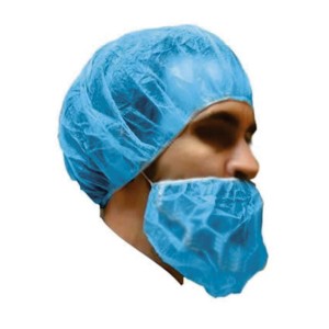 COBRE BARBA POLIPROPILENO AZUL C/ ELÁSTICOS(100un)